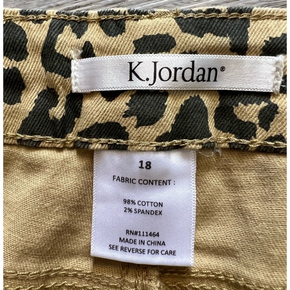 K Jordan : leopard pattern stretch jeans - Picture 4 of 8